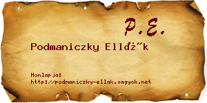 Podmaniczky Ellák névjegykártya